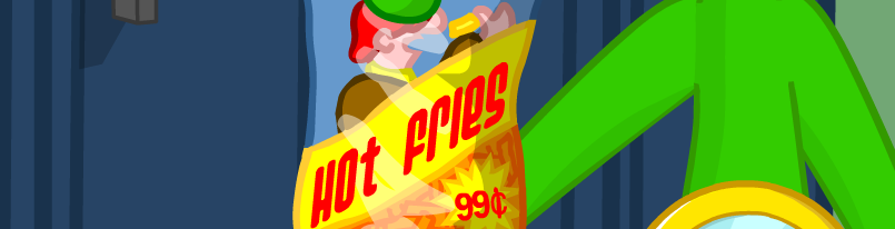 "Hey, thanks for the chippies, Strong Bad!"