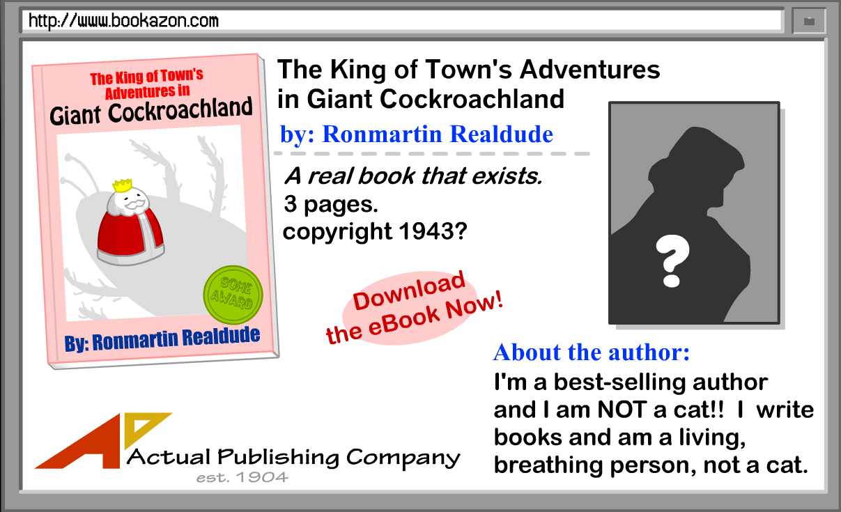 The King of Town's Adventures in Giant Cockroachland