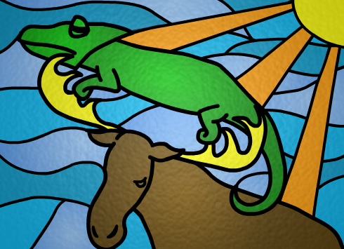 File:Moose holding an iguana myths & legends.png