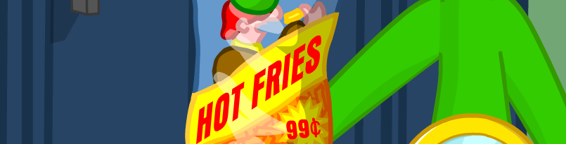 "Hey, thanks for the chippies, Strong Bad!"