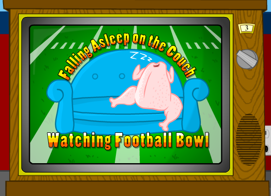 Falling Asleep on the Couch Watching Football Bowl
